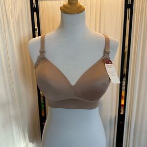 Warner's Brown Seamless Wireless Bra Comfort